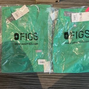 NWT Figs Safety Green